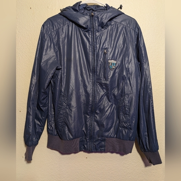 Giordano medium Men's Blue Hooded  rain Jacket - Picture 1 of 8